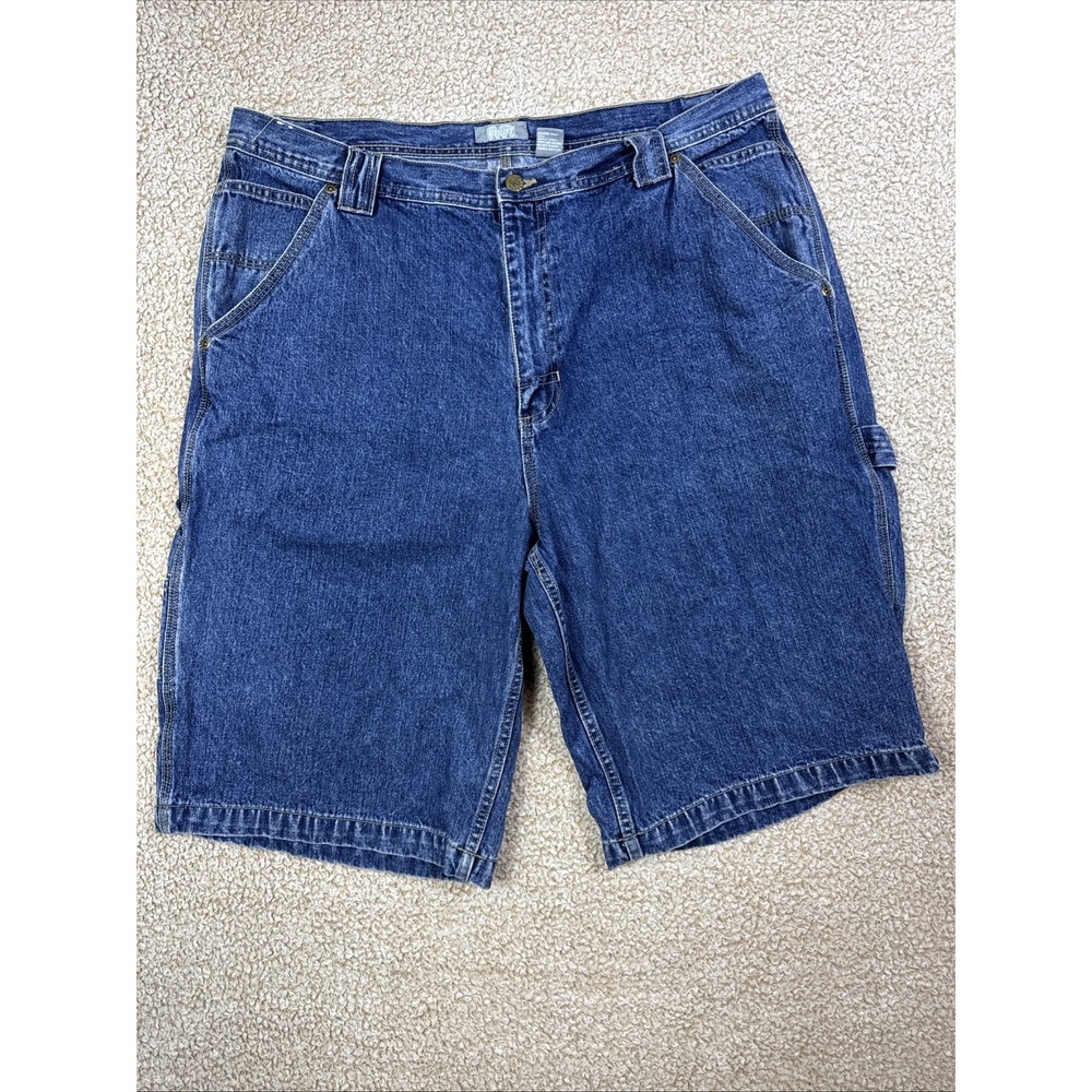 Utility Clothing Co Denim Carpenter Shorts Mens 40x13 Blue Work Skate Y2K Baggy